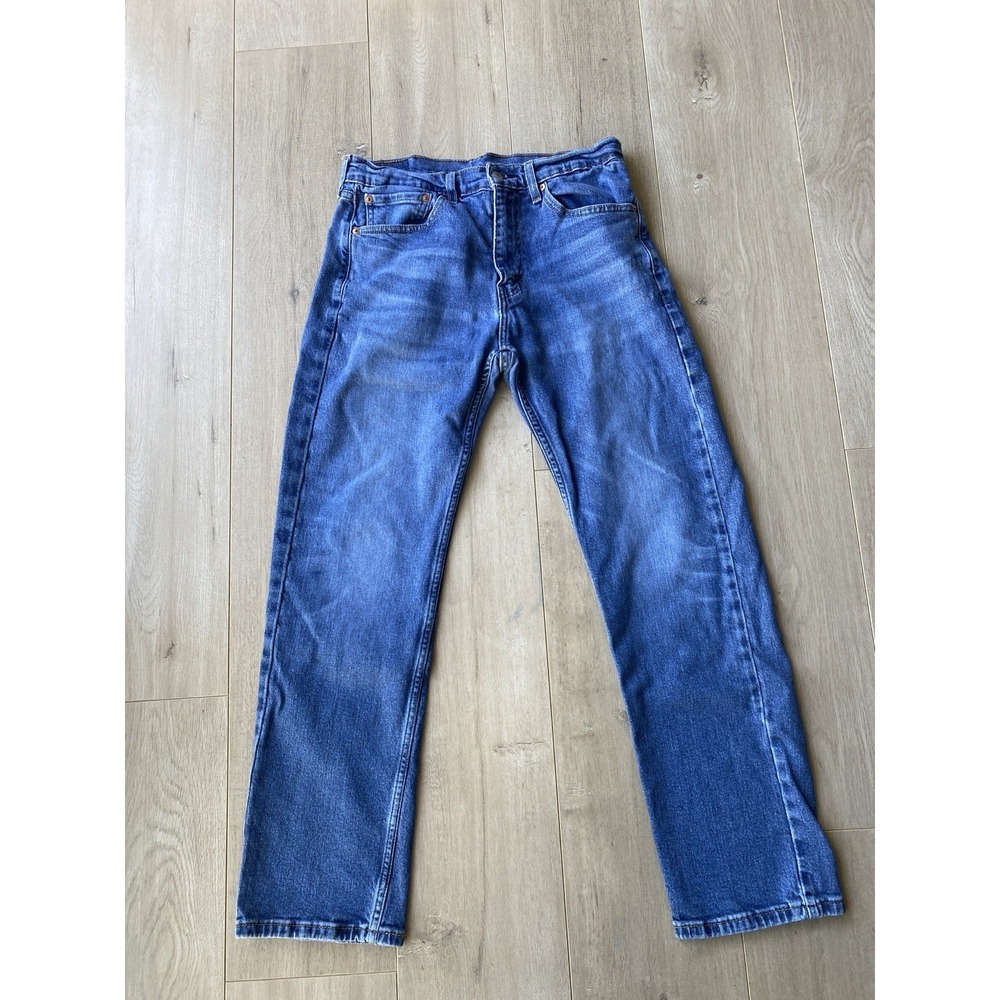 Levi's 505 Regular Fit Medium Wash Jeans Mens 32x30 98% Cotton Stretch Denim